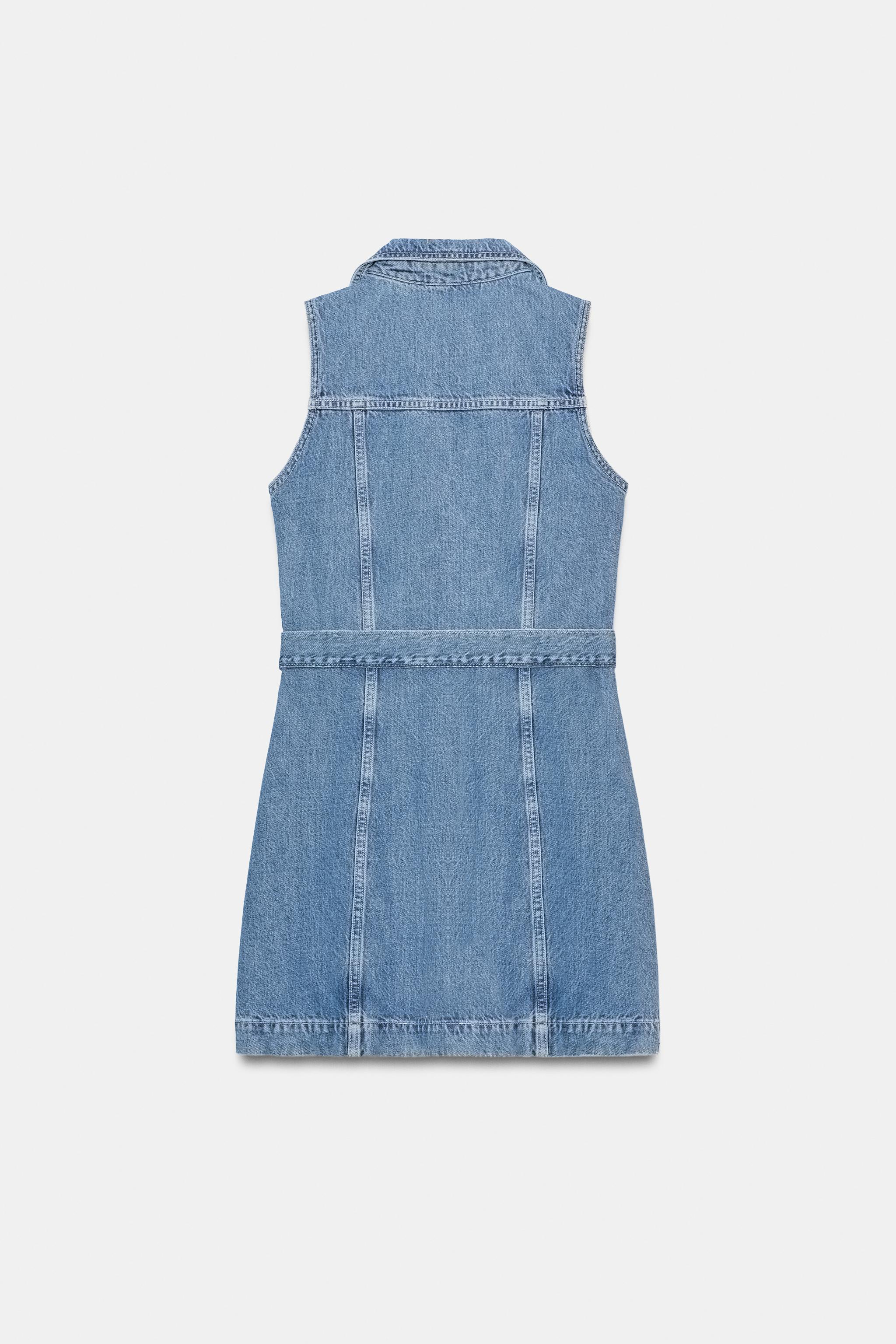 Z1975 SHORT BELTED DENIM DRESS